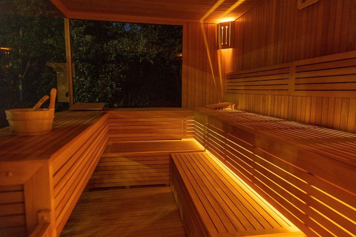 Private sauna at Villa Yemna for a wellness retreat near Marrakech